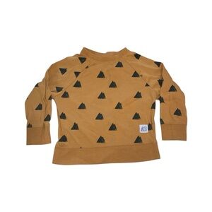Fall Art Class 2T Unisex Brown & Black Mountain Design Light Sweatshirt